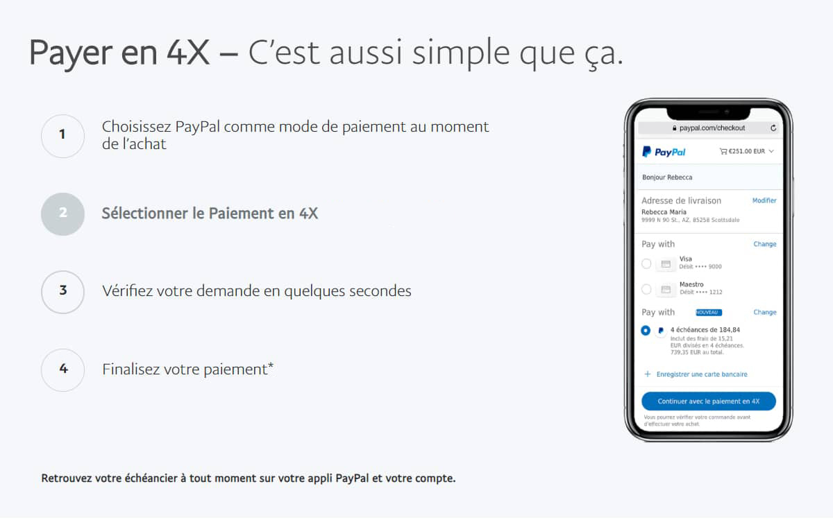 Paypal paiement en 4X